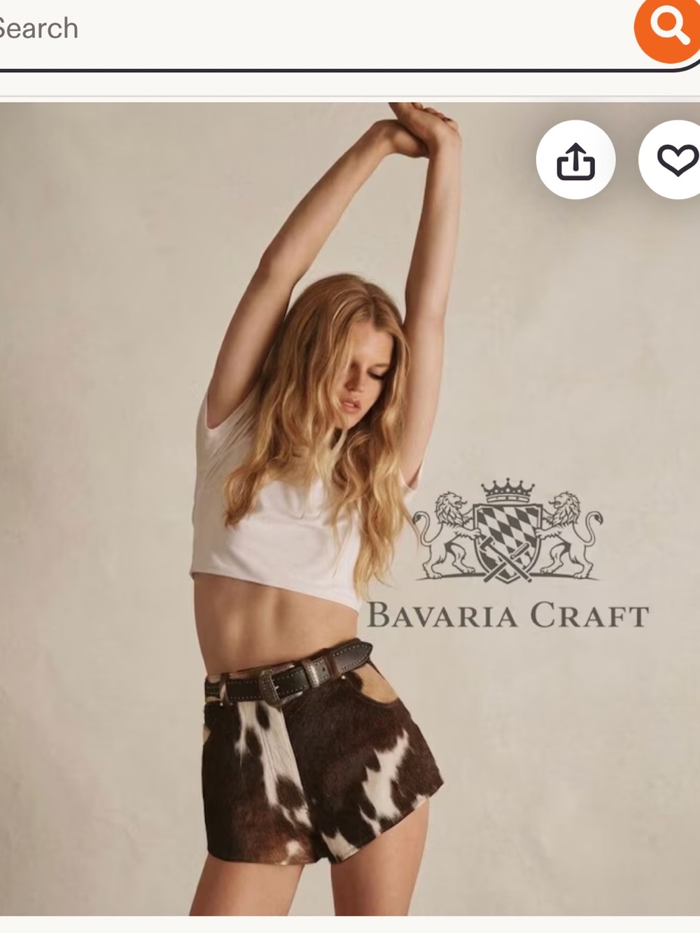 Cowhide Brown & White Women’s Shorts